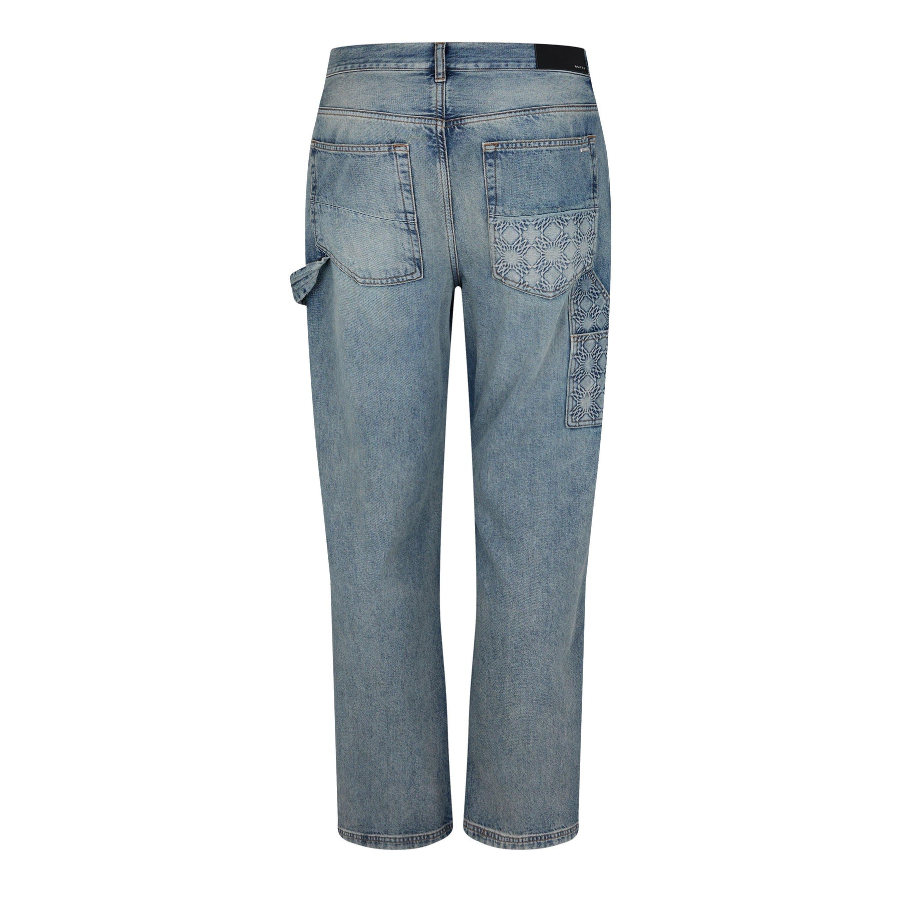 Monogram-Debossed Straight Jeans