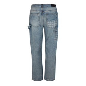 Monogram-Debossed Straight Jeans