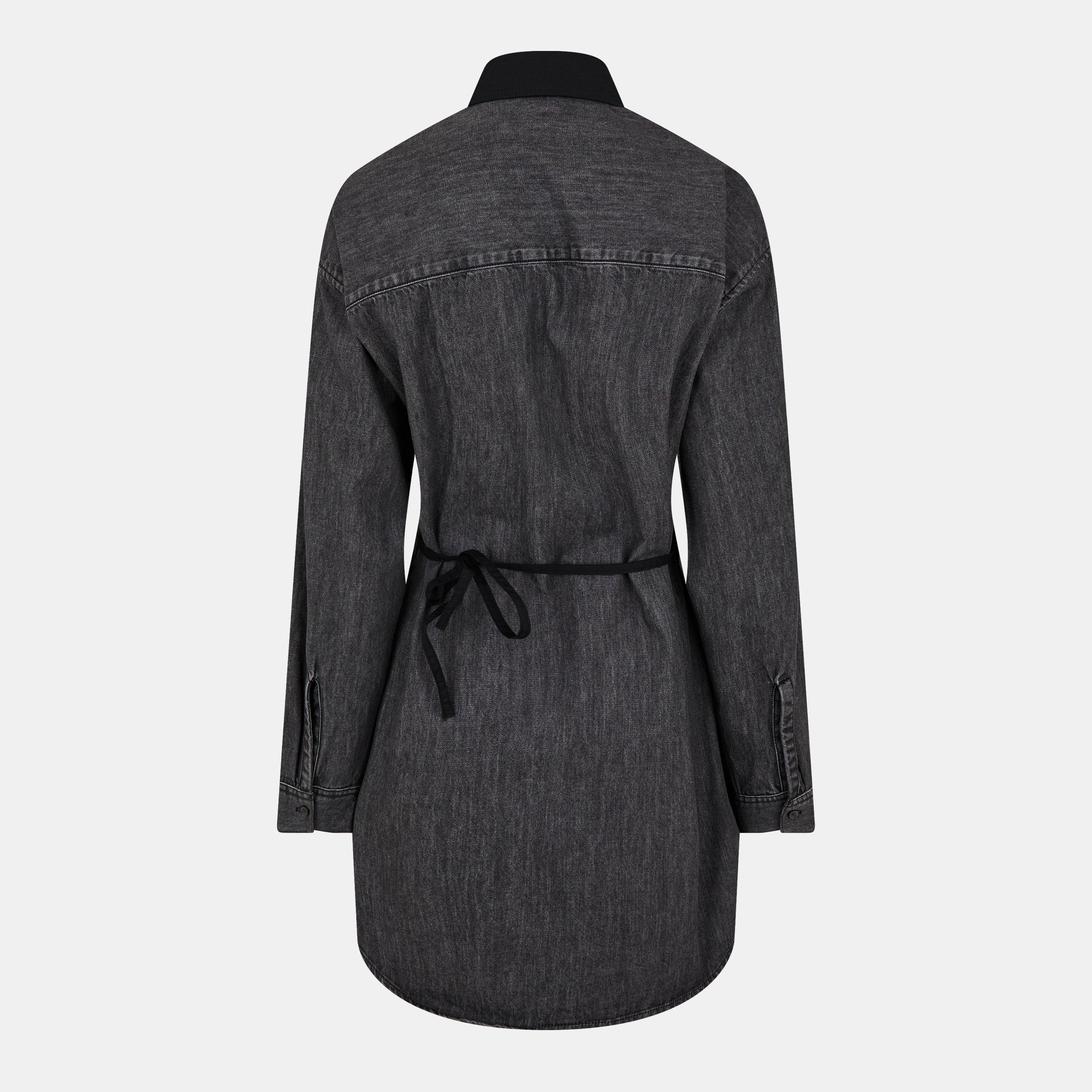 Structured Button-Down Shirt Dress