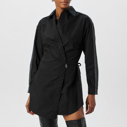 Structured Button-Down Shirt Dress