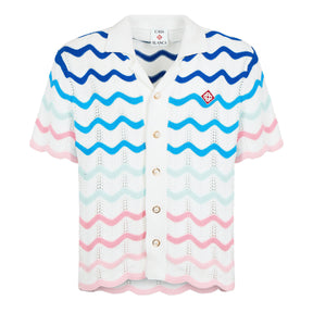 Gradient Wave Crochet Shirt