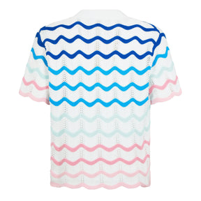 Gradient Wave Crochet Shirt