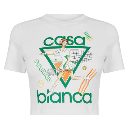 Women's Tennis Girl Cotton Cropped T-Shirt