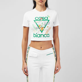 Women's Tennis Girl Cotton Cropped T-Shirt