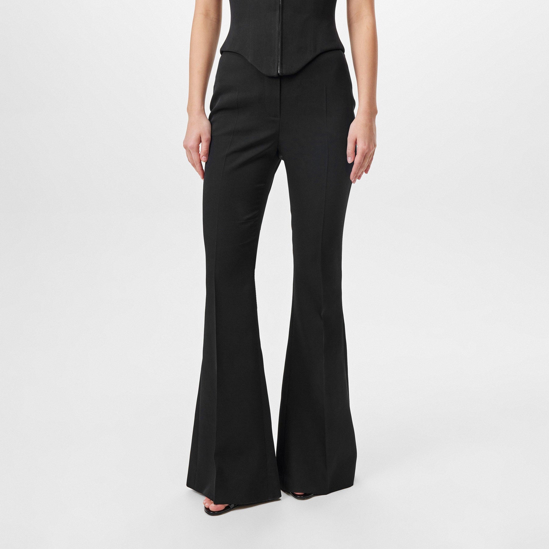 Fold Over Waist Tailored Trousers