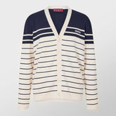 Striped Knit Cotton Cardigan