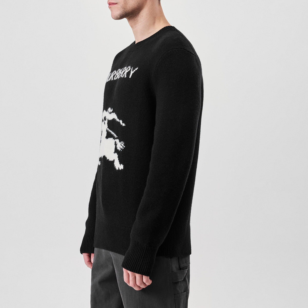 Cashmere Equestrian Knight Logo Knit Jumper