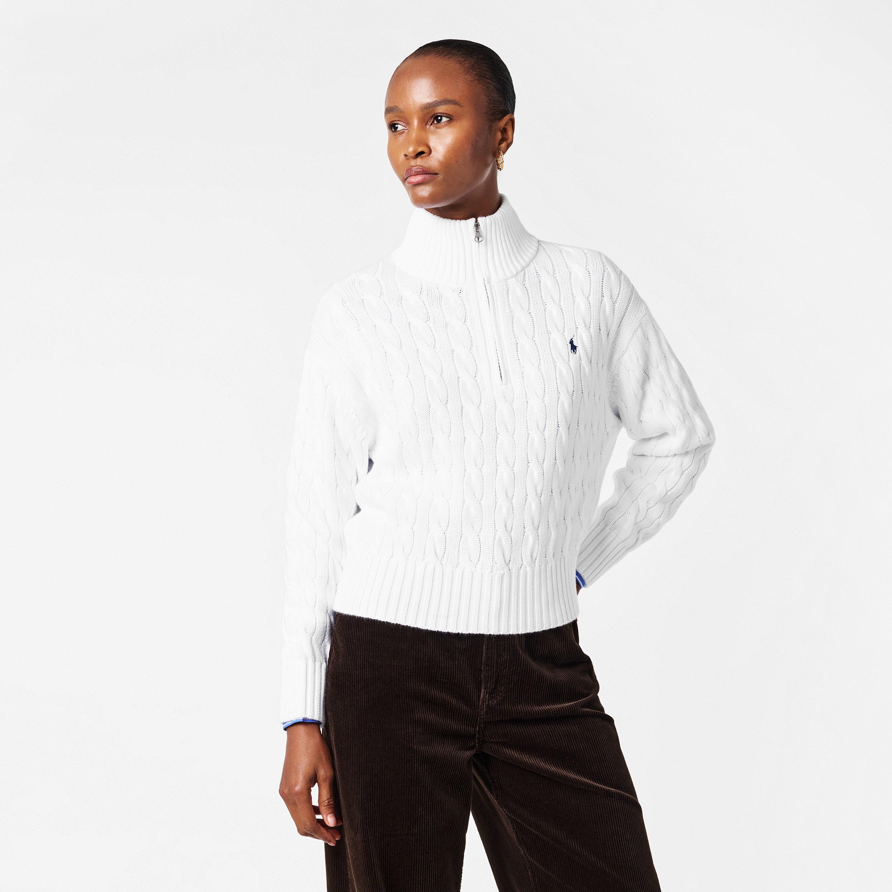Cable 1/4 Zip Knitted Top