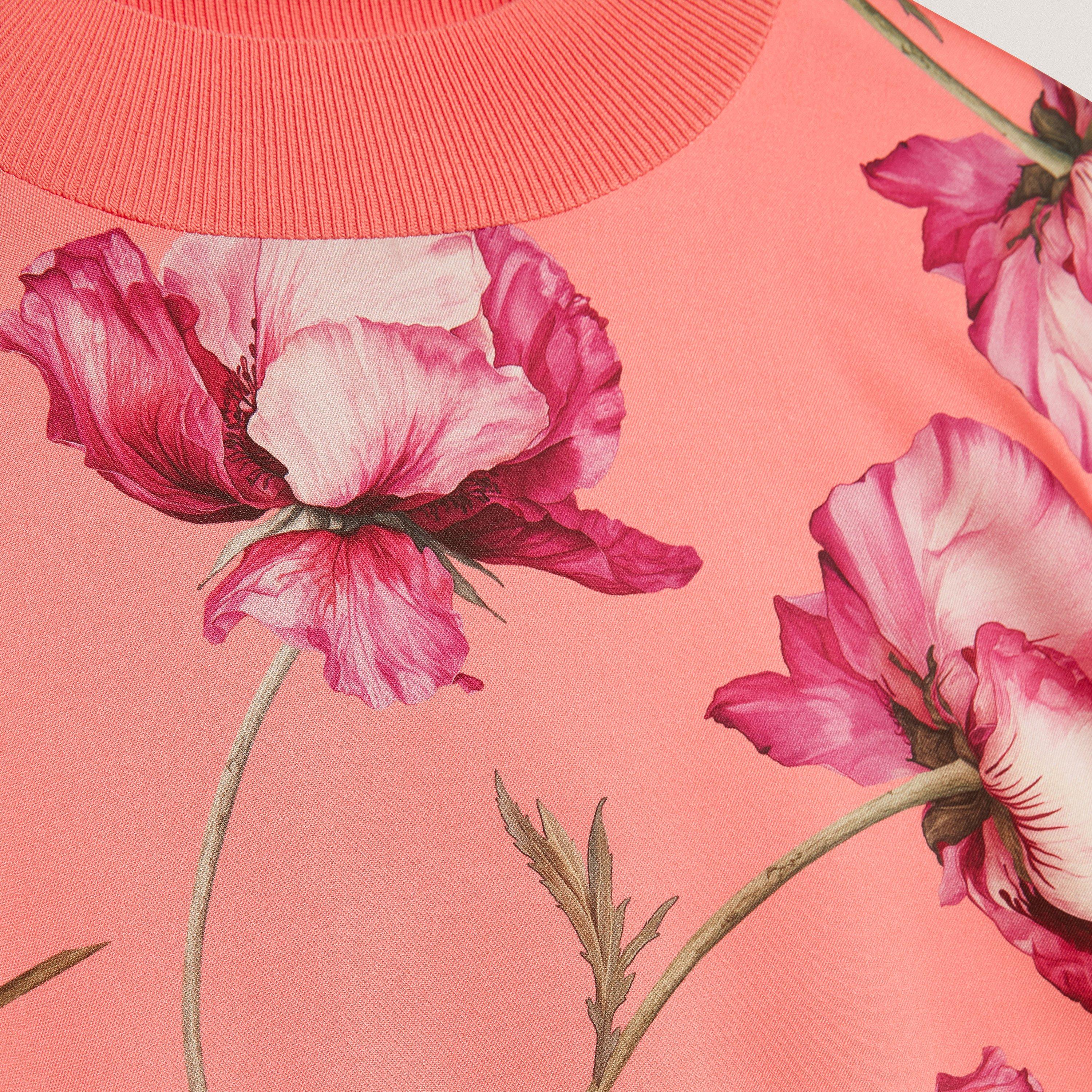 Ted Baker Botanical Print Front Long Sleeve Knit Top