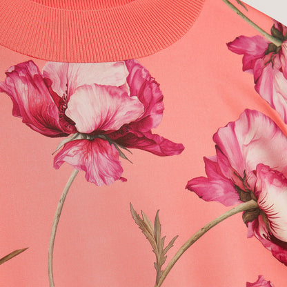 Ted Baker Botanical Print Front Long Sleeve Knit Top
