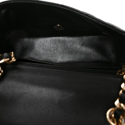 Chanel Lambskin Quilted Mini Coco Charms Rectangular Flap Black