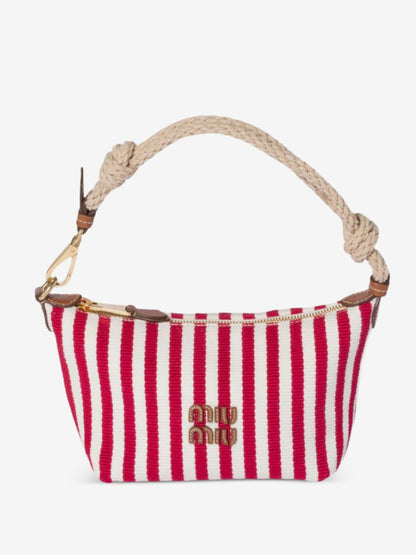 Miu Miu striped rope-handle mini bag