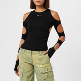 Women's  Cut Out Top, Cutouts Along Arms