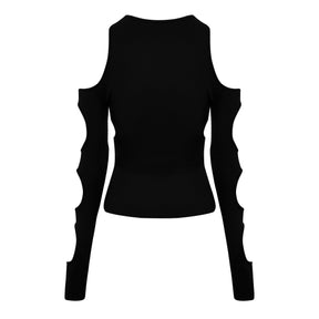 Women's  Cut Out Top, Cutouts Along Arms