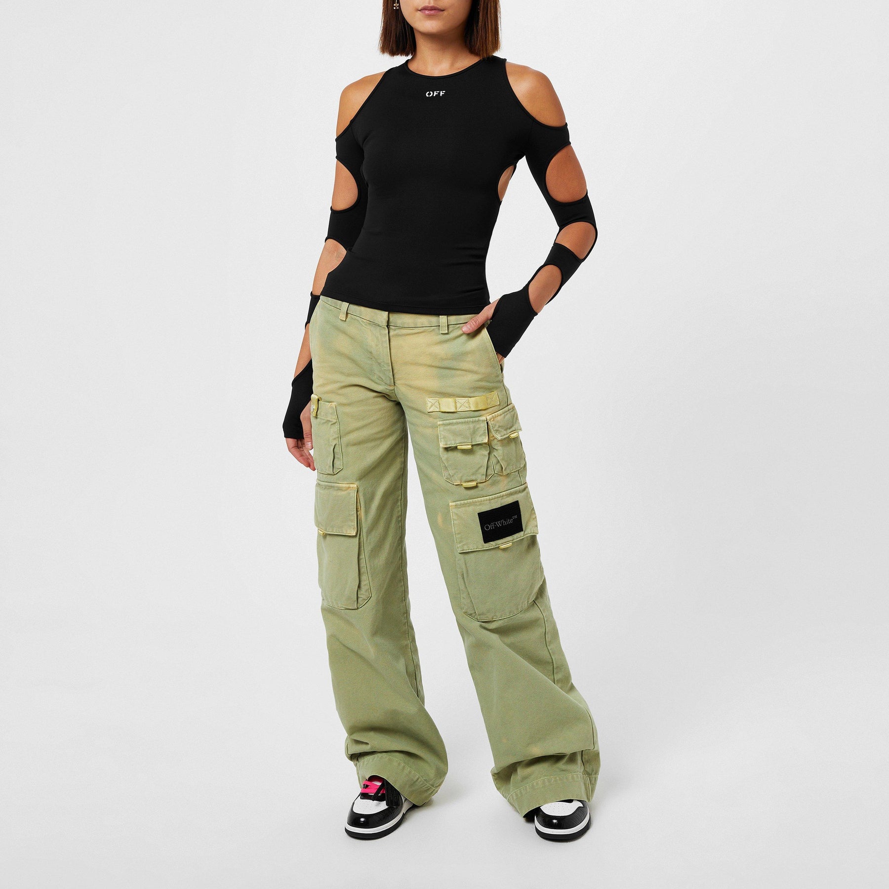 Women's  Cut Out Top, Cutouts Along Arms