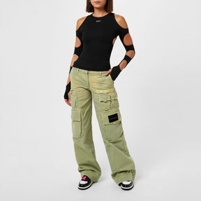 Women's  Cut Out Top, Cutouts Along Arms
