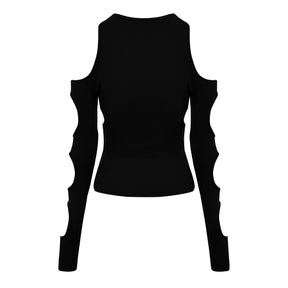 Women's  Cut Out Top, Cutouts Along Arms