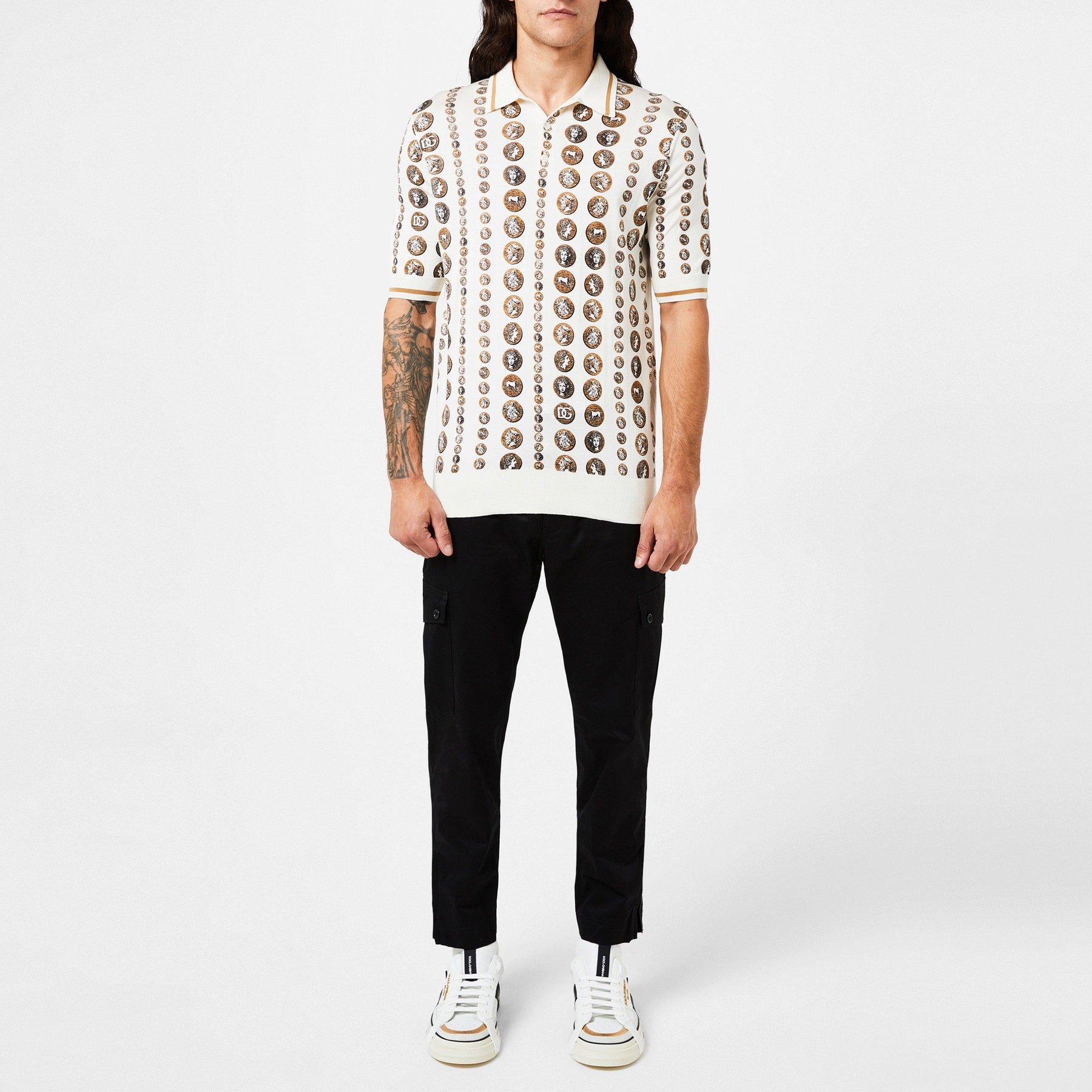 Coin Stripe Polo Shirt