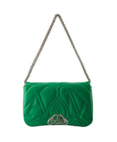 Green Leather Seal Crossbody Bag