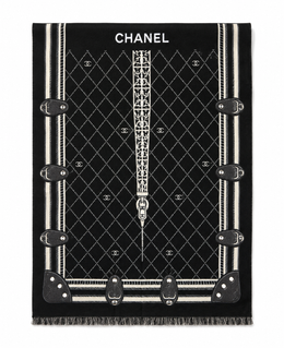 CHANEL Beauty Black Cashmere Silk Eiffel Scarf With Box – VIP Gift