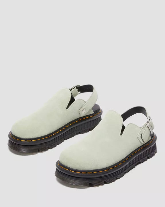 Zebzag Suede Slingback Platform Mules