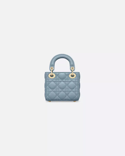 Lady Dior Micro Bag Cloud Blue Cannage Lambskin