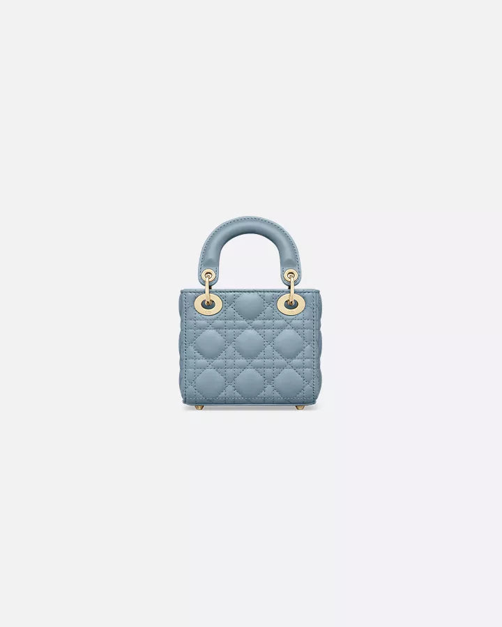 Lady Dior Micro Bag Cloud Blue Cannage Lambskin