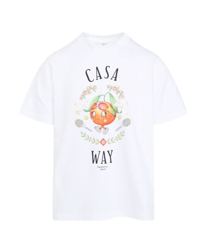 Casablanca White Cotton T-Shirt for Men