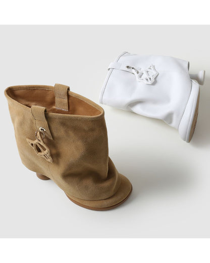 Bam White Leather