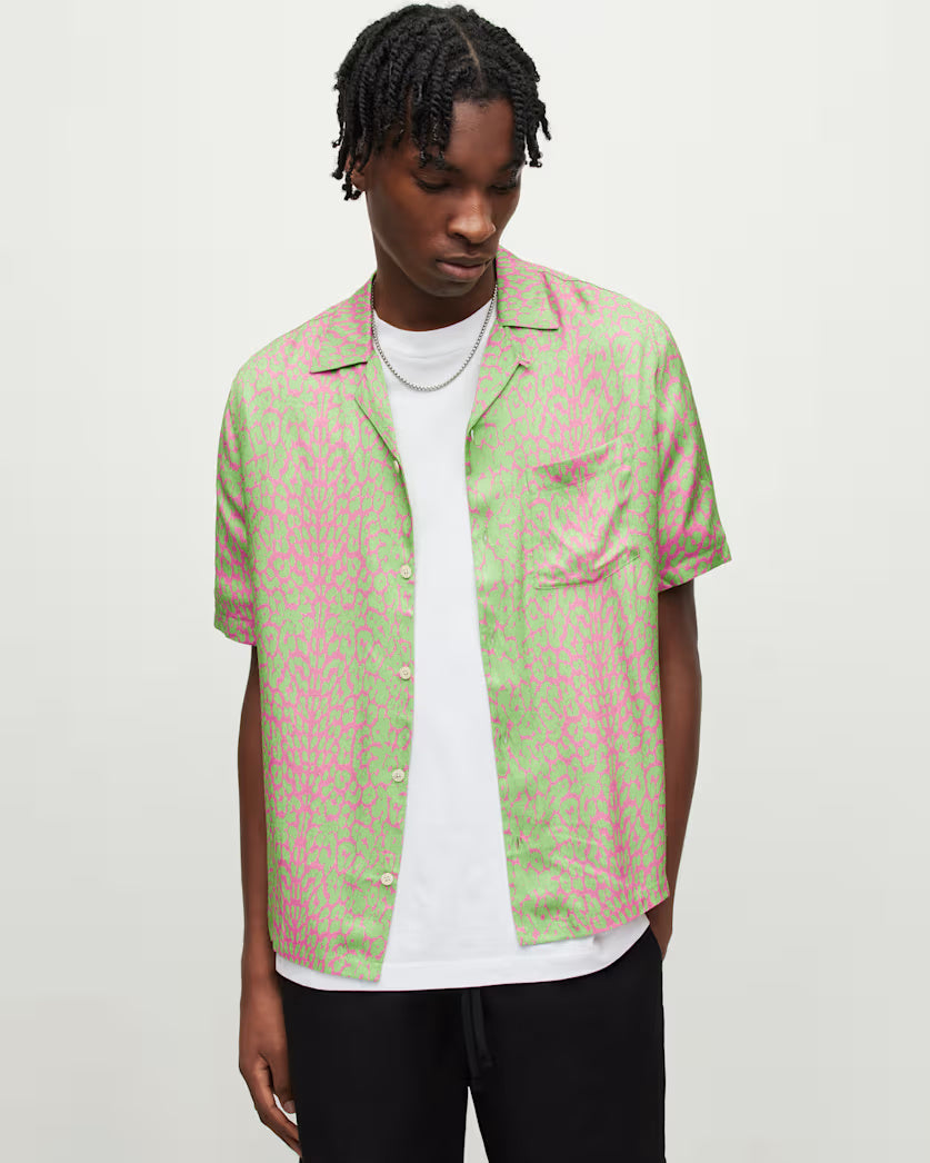 Feline Leopard Print Relaxed Shirt