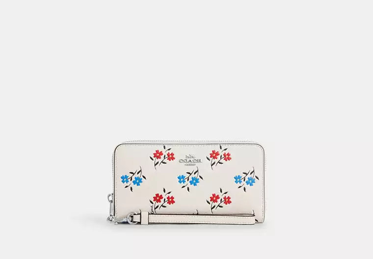 Coach Long Zip Around Wallet With Floral Print - Wallets | Shop From The Mirage