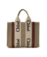 Small Woody Linen Tote Bag