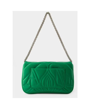 Green Leather Seal Crossbody Bag