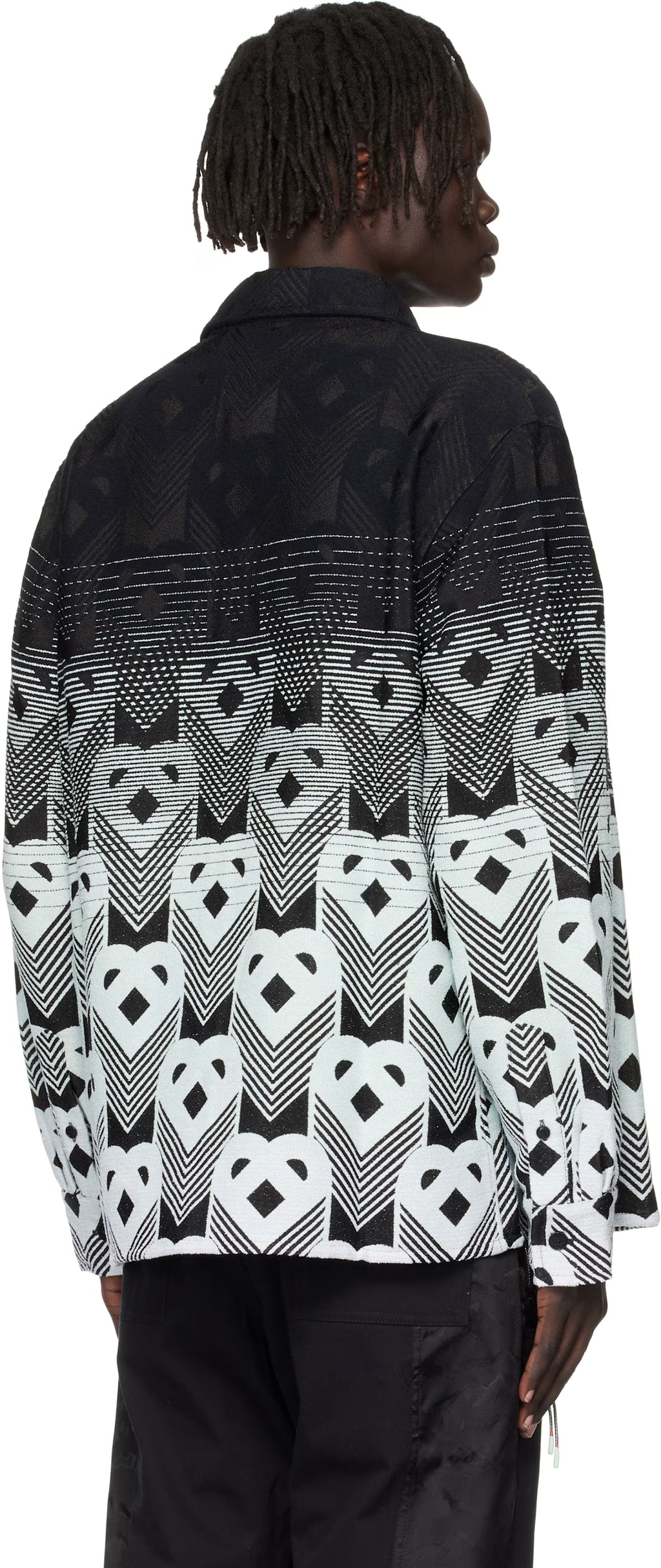 Black & Green Gradient Monogram Jacket