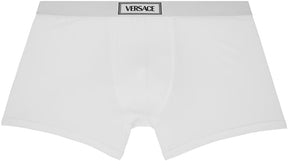 Versace Underwear White '90s Logo Long Boxers