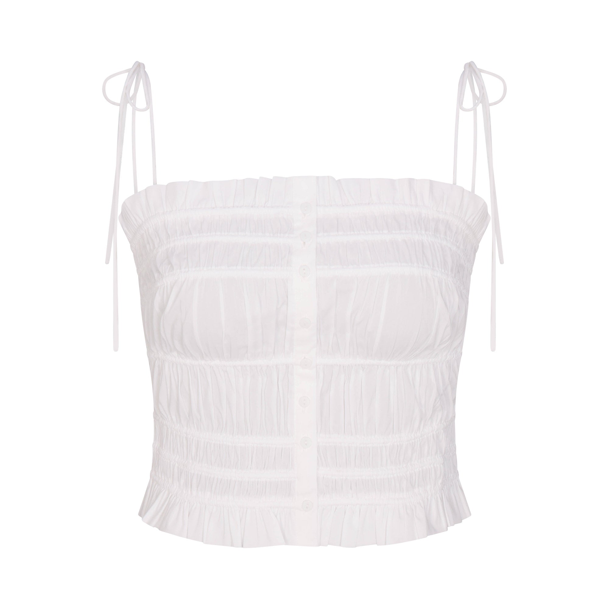 Poplin Apparel Ruffle Cami