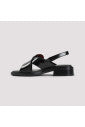 Prada Black Buckle Strap Slingback Sandals