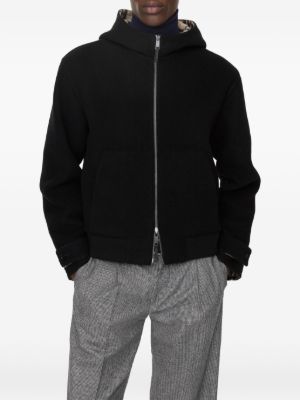 Burberry reversible wool hooded jacket