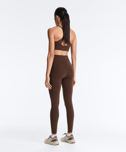 High-rise Compressive core-control ankle-length leggings