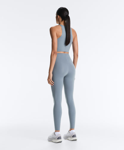 High-rise Compressive core-control ankle-length leggings