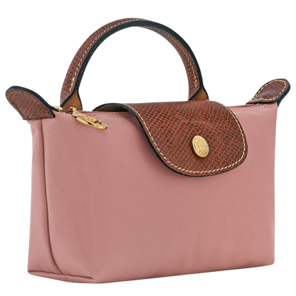 Le Pliage Original Pouch with handle Pink Tea - Recycled canvas