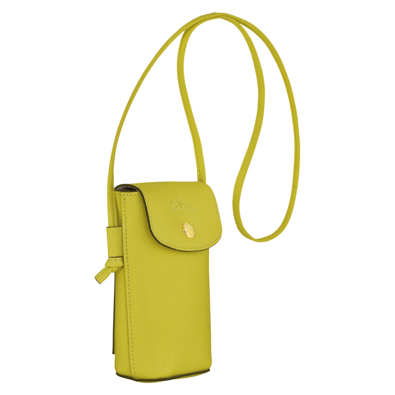 Épure Phone case with leather lace Kiwi Green - Leather