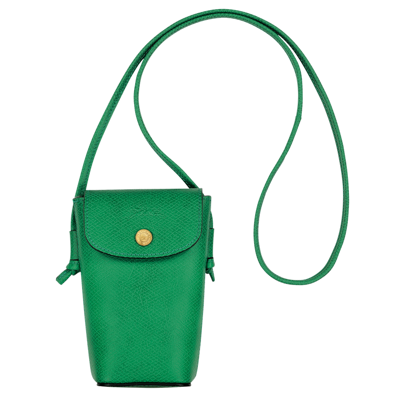Épure Phone case with leather lace Green - Leather