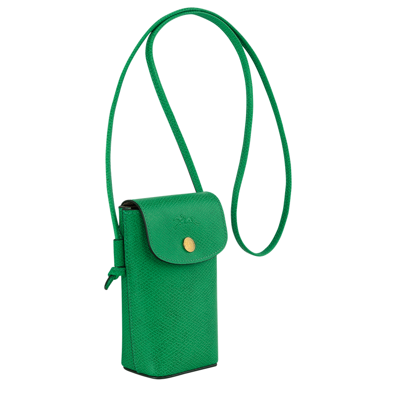 Épure Phone case with leather lace Green - Leather