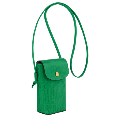 Épure Phone case with leather lace Green - Leather