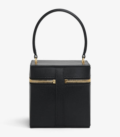 Leather Cube Vanity Bag