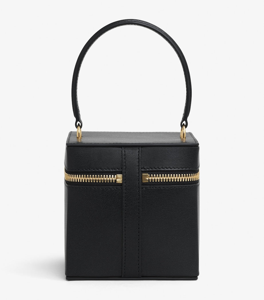 Leather Cube Vanity Bag