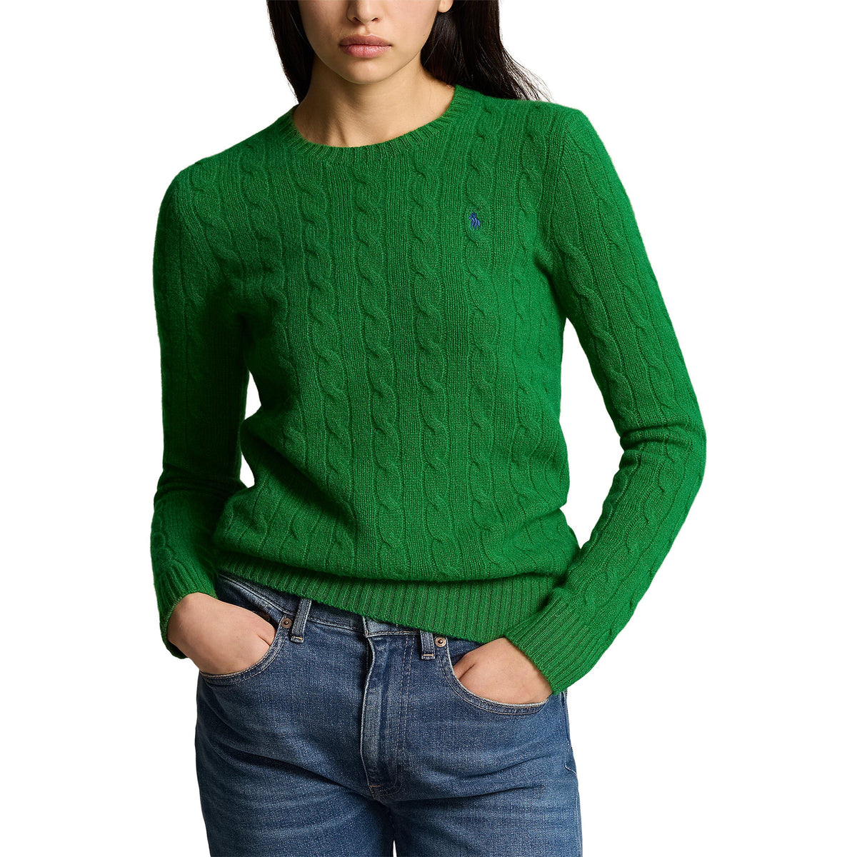Cable Knit Wool Cashmere Sweater