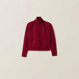 Technical yarn zip-up cardigan