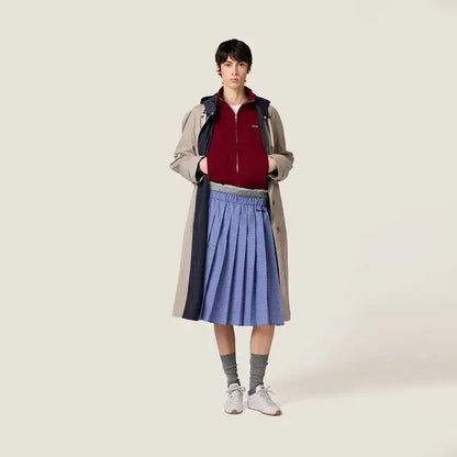Technical yarn zip-up cardigan